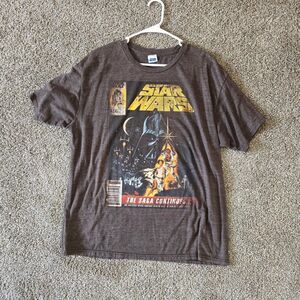 Men's Star Wars Vintage Retro Comic Book Geek Printed Relax Fit Casual Top Large